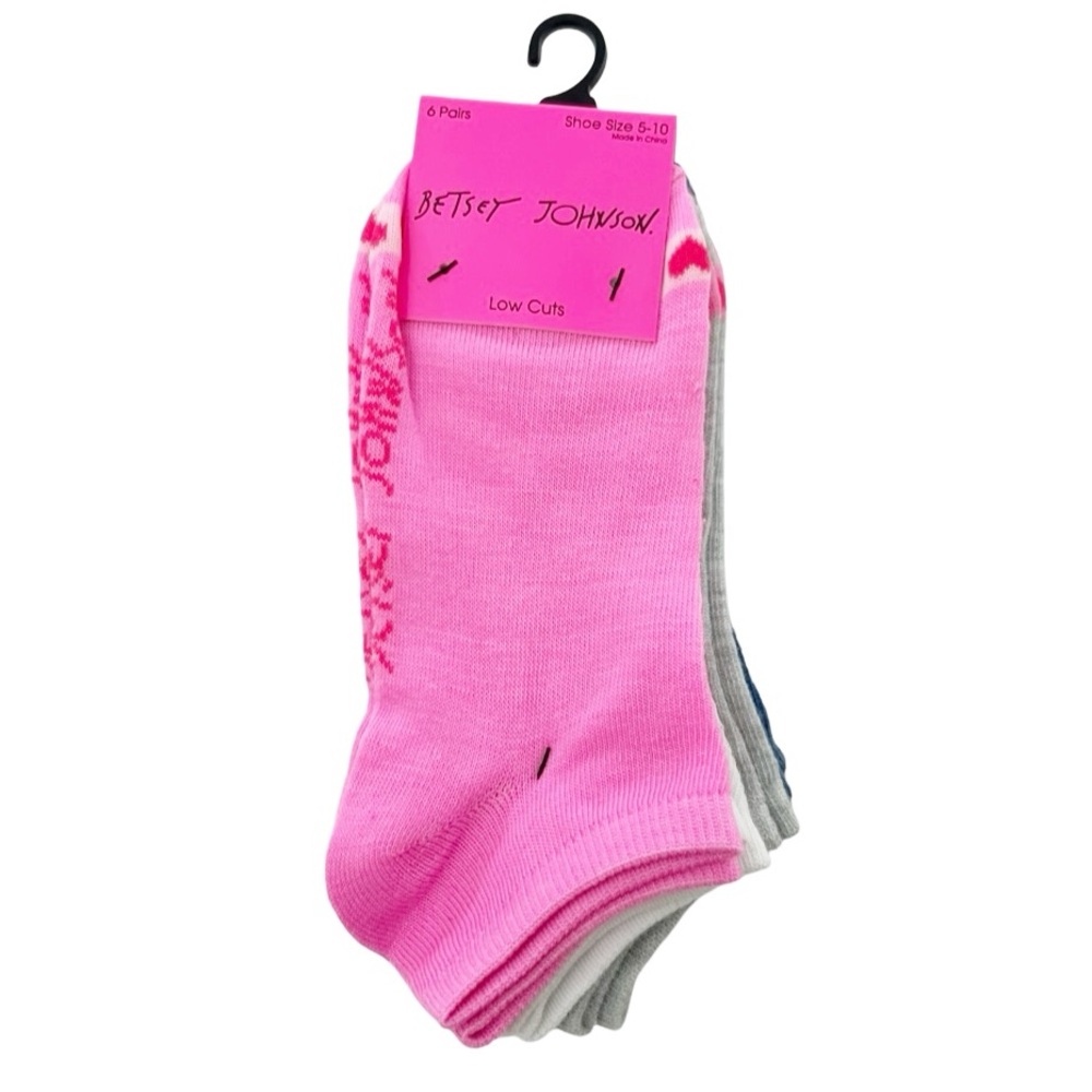 Betsy Johnson 6 Pairs Low Cuts Socks NIB